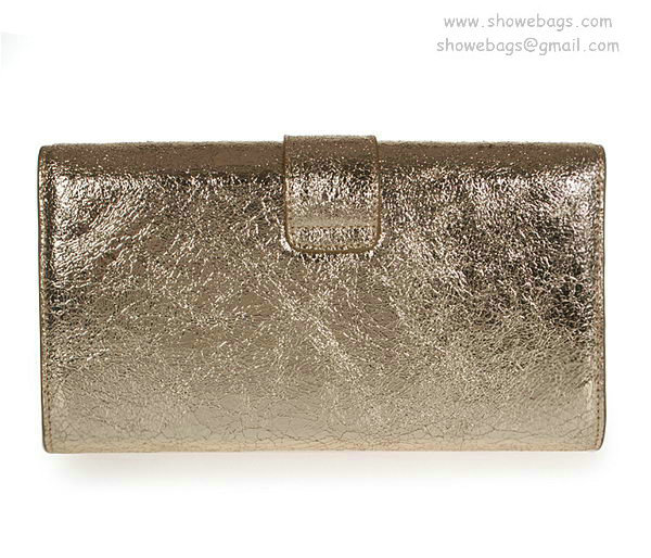 YSL belle de jour iridescent leather clutch 26570 gold